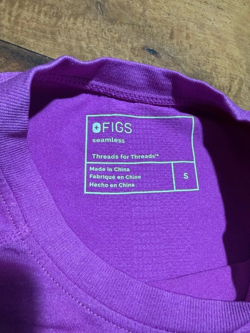 Figs Seamless Long Sleeve Top in Vibrant Purple - Picture 2 of 6